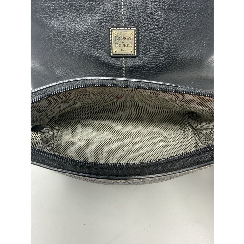DOONEY & BOURKE Pebble Grain Double Pocket Satchel - Black - Picture 10 of 14